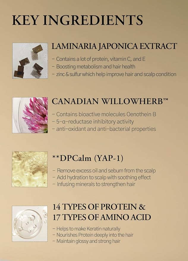 laferme Laminaria Shampoo with Organic Ingredient, Korean Clarifying Shampoo, Hydrating for Dry Hair, Strengthening for Weak Hair, Sulfate & Paraben-Free, for Women & Men,16.9 FL. OZ, Pine Eucalyptus-FemmiqueWomen