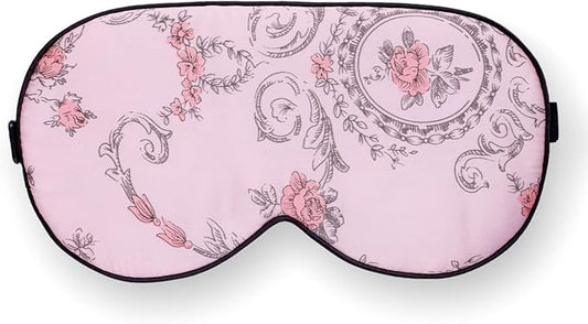 100% Pure Silk Eye Mask Sleep Eye Mask Eye Cover Eyeshade Sleeping Eye Mask Floral Colors (#1)-FemmiqueWomen