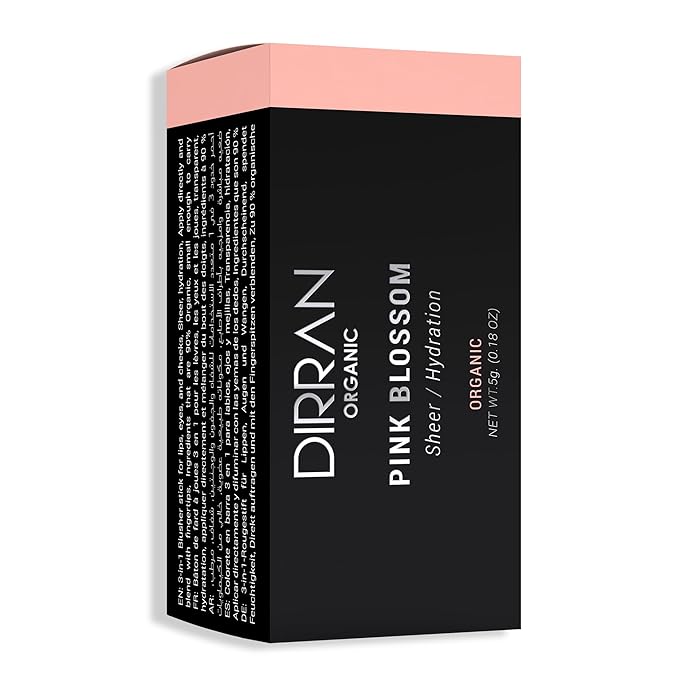 3 in 1 Natural Ingredient 90% Organic Blusher Stick For Lips, Eyes, & Cheeks, Hydration And Natural Beauty Apply directly And Blend With Fingertips, Small Enough to Carry (PINK BLOSSOM)-FemmiqueWomen