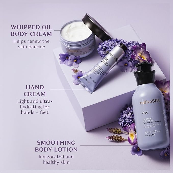 Nativa SPA by O Boticário, Lilac Smoothing Body Lotion with Nourishing Quinoa Oil + BioRetinol, Fragranced Skin Moisturizer, 13.5 Ounce-FemmiqueWomen