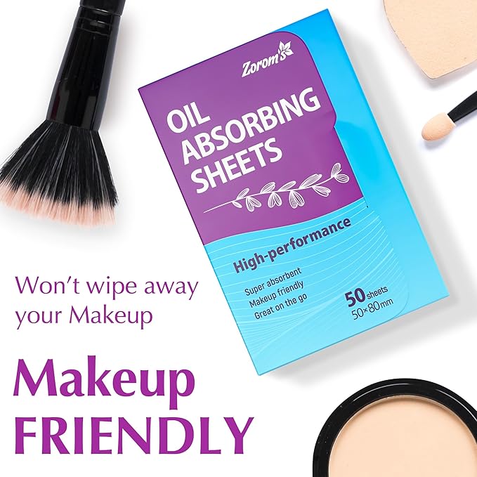 Premium Oil Absorbing Sheets for Face - 6 pack (300 sheets) - Makeup Friendly Oil Blotting Sheets for Face - Blotting Papers for Face with Oily Skin-FemmiqueWomen