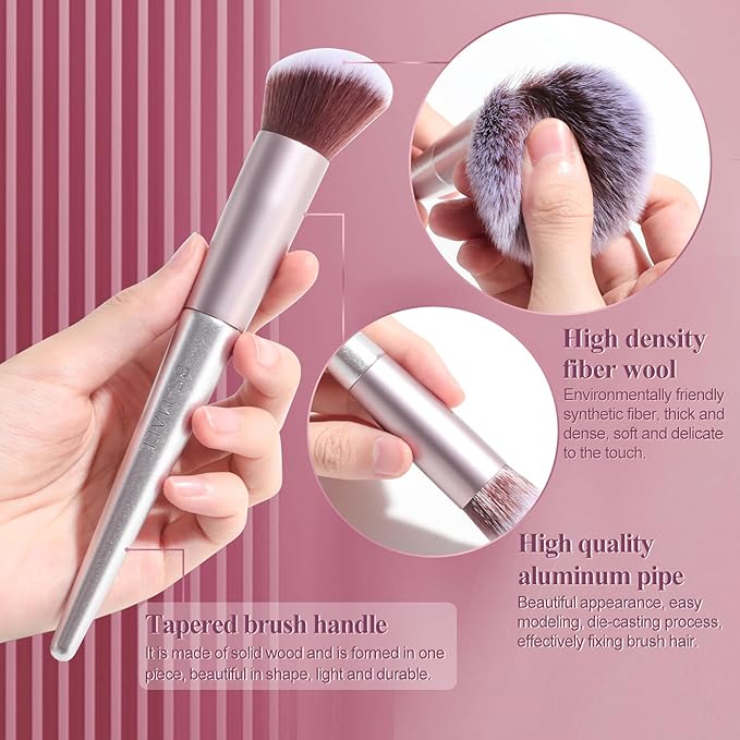 BS-MALL Makeup Brush Set 18 Pcs Premium Synthetic Foundation Powder Concealers Eye shadows Blush Makeup Brushes with black case-FemmiqueWomen
