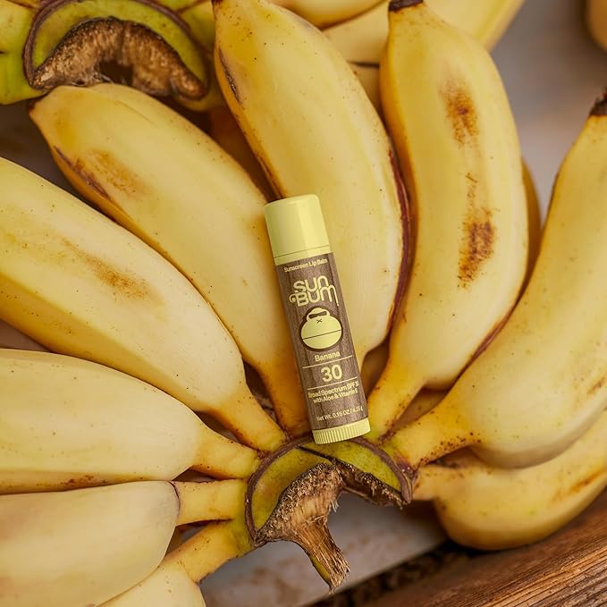 Sun Bum SPF 30 Sunscreen Lip Balm | Vegan and Cruelty Free Broad Spectrum UVA/UVB Lip Care with Aloe and Vitamin E for Moisturized Lips | Banana Flavor | 0.15 oz-FemmiqueWomen