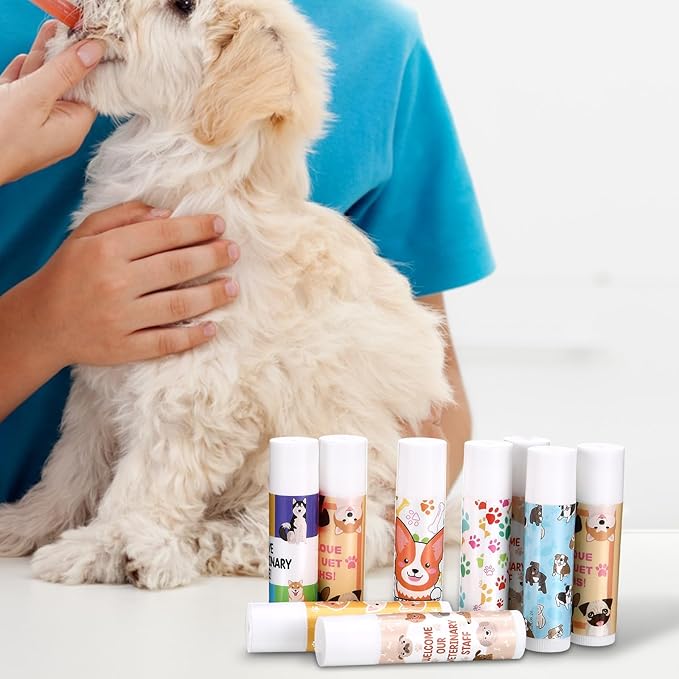 36 Sets Vet Tech Gift Animal Lip Balm Thank You Tag Organza Bag Veterinarian Appreciation Gifts Vet Tech Week Gift for Veterinary Technologist Nurse Birthday Christmas End of Year Supplies-FemmiqueWomen