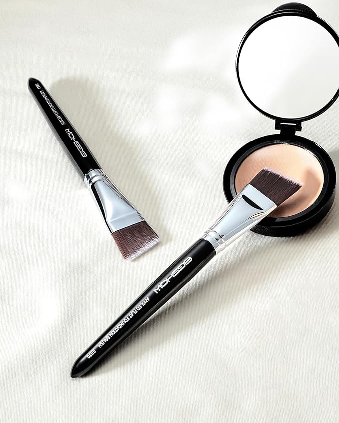 EIGSHOW Angled Flat Foundation Brush, Vegan Synthetic Bristles, Streak Free Application, Face Makeup Brush For Blending Liquid, Cream, Face Mask (E870)-FemmiqueWomen