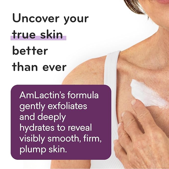 AmLactin Crepe Firming Cream - 12 oz Body Cream with 15% Lactic Acid - Exfoliator and Moisturizer for Crepey, Dry Skin (Packaging May Vary)-FemmiqueWomen