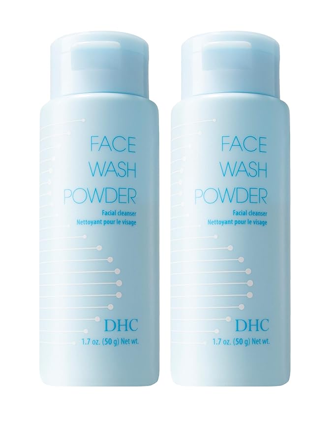 DHC Face Wash Powder 2 pack, Luxurious Foaming Lather, Lightweight Powder Formula, Gently Exfoliates, Hydrating, Fragrance and Colorant Free, Ideal for All Skin Types, 1.7 oz. Net wt.-FemmiqueWomen