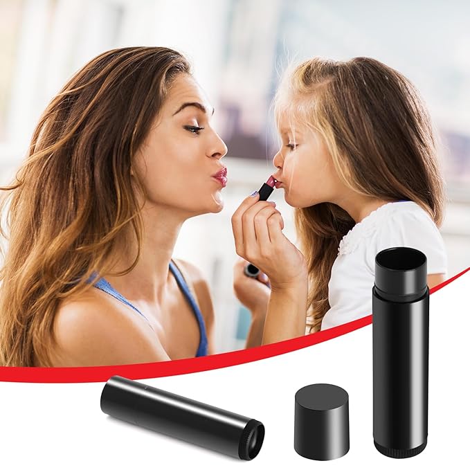 25PCS 3/16 Oz (5.5 ml) Twist up Lip Balm Tubes,Empty Lip balm containers, Echapstick tubes empty, Refillable Lip Balm Bottles, for DIY Homemade Lipsticks,Chapsticks,Homemade Solid Perfume, Black-FemmiqueWomen