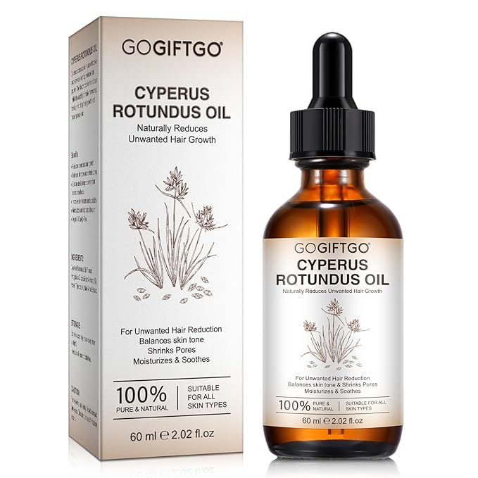 Cyperus Rotundus Oil,Cyperus Oil,Cyprus Rotundus Oil for Hair Removal,Cyperus Oil Natural, Soothing and gentle,Reducing Body Hair Growth,Smooth Skin & Hair Removal,60ml-FemmiqueWomen