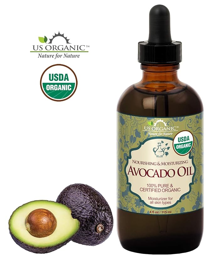 US Organic Avocado Oil Unrefined Virgin, USDA Certified Organic, 100% Pure & Natural, Cold Pressed, in Amber Glass Bottle w/Glass Eye dropper for Easy Application (4 oz (Large))-FemmiqueWomen
