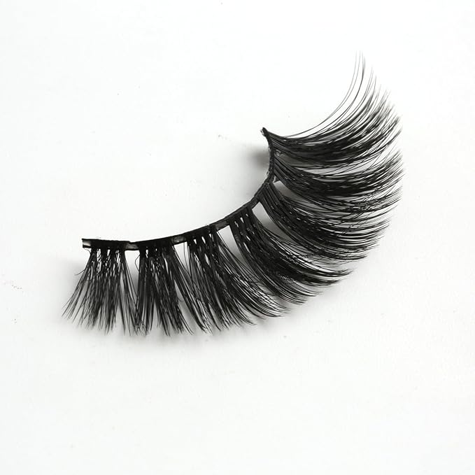 SUNWELL False Eyelashes 18mm Mink Lashes 8D Fluffy Faux Mink Lashes Dramatic Cat Eye Lashes Strips Soft Full Volume Fake Eyelashes 10 Pairs Pack-FemmiqueWomen