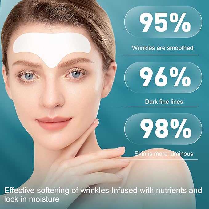28 Pcs Forehead Wrinkle Patches - Anti Wrinkle Facial Patches with Collagen and Vitamin E for Face Overnight to Smoothing Fine Frown Lines & Wrinkles Treatment-FemmiqueWomen