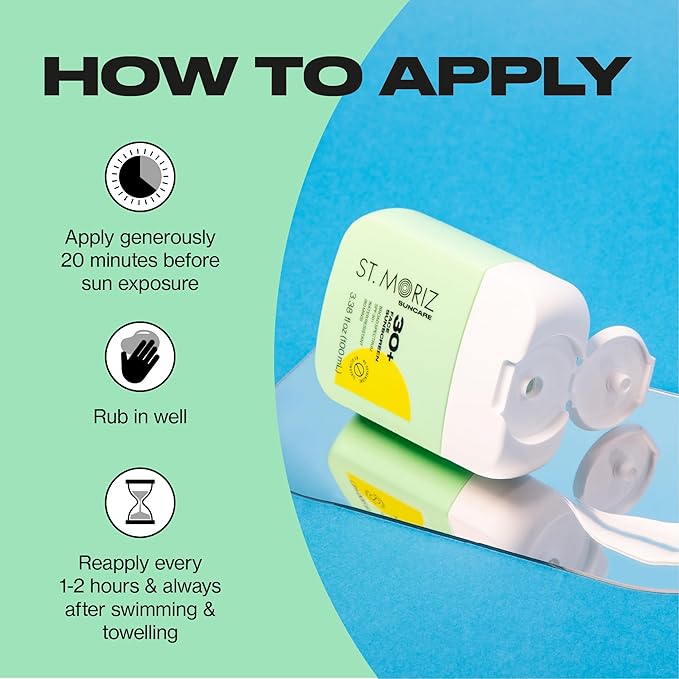 St Moriz Suncare SPF - Sunscreen - Broad Spectrum Protection Water Resistant Sunscreen Moisturizing Lotion + Vitamin E - Oxybenzone & Octinoxate Free - Vegan - Face, 30, Sun Protection Factor (SPF)-FemmiqueWomen