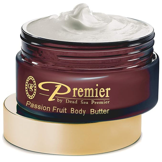 Premier Dead Sea Aromatic Body Butter – Passion Fruit, Hydrating Shea Body Butter for Women & Men, Moisturizing, Firming & Anti-Aging Cream for Dry Skin, Hand & Body, 5.95 Fl.oz-FemmiqueWomen