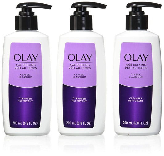 Face Wash by Olay Age Defying Classic Facial Cleanser 6.8 Fl Oz (Pack of 3)-FemmiqueWomen