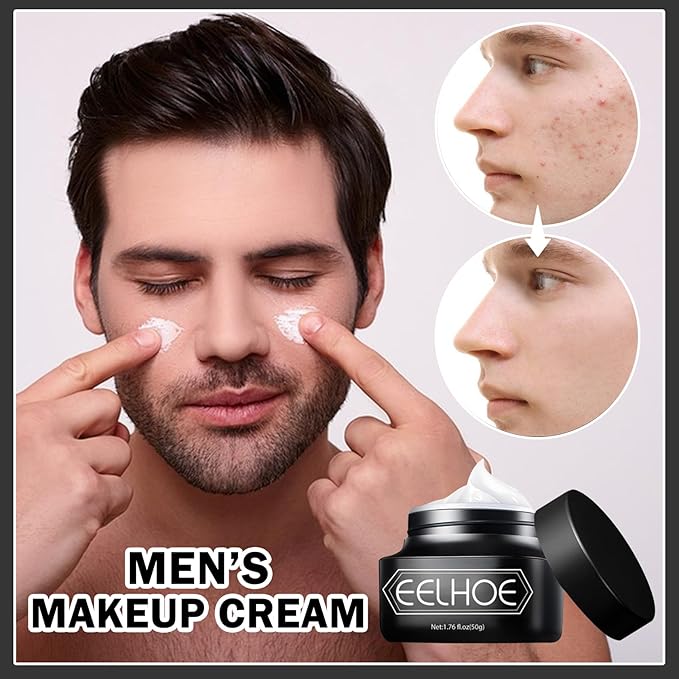 2PCS Men's Moisturizing Concealer Cream,Refreshing & Non-sticky Concealer Face Moisturizer,Mens Makeup Concealer Cream Long Lasting Cream Concealer Foundation Moisturizing Makeup-FemmiqueWomen