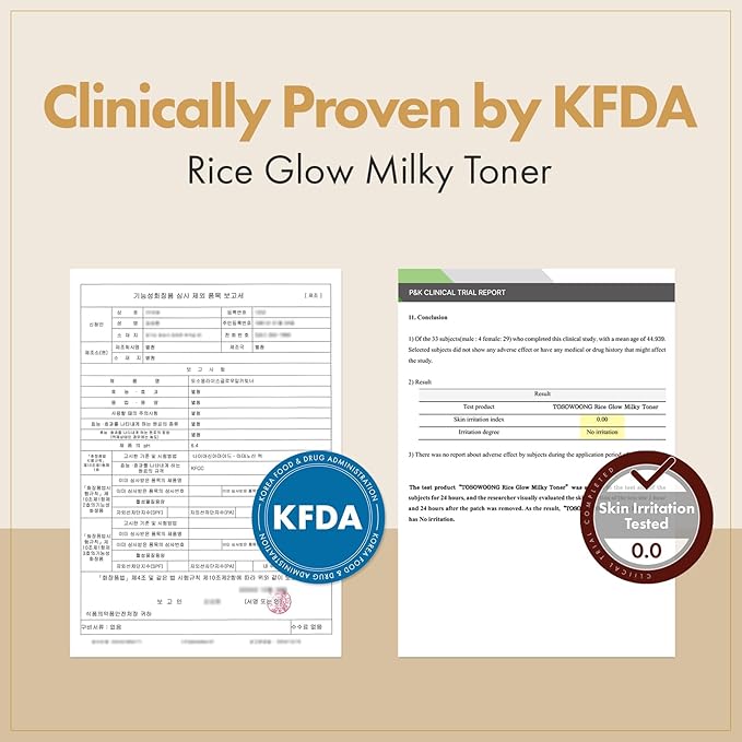 Rice Glow Milky Toner with 784,000ppm Korean Rice Water, Niacinamide, Ceramides, Panthenol, Glow, Glass Skin, Hydrating, Purifying, Fragrance-Free, Korean Skin Care, 250ml, 8.45 fl.oz.-FemmiqueWomen