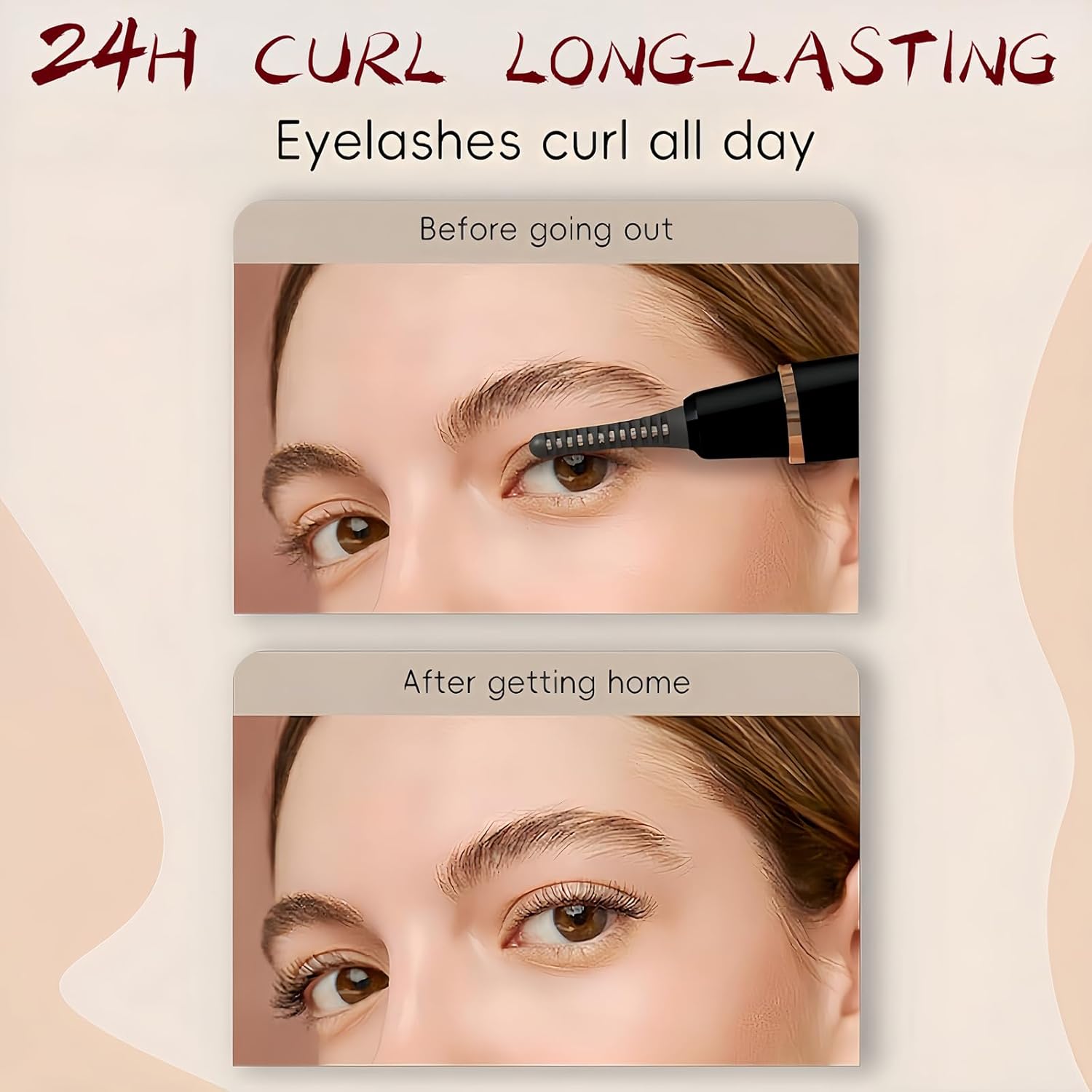 2025 Upgraded Heated Eyelash Curler – Fast 5s Heat-Up, USB Rechargeable Electric Eyelash Curler, 3 Temperature Modes, LED Display, Anti-Burn, 24H Long-Lasting Curl, Perfect Gift for Women (Black)-FemmiqueWomen