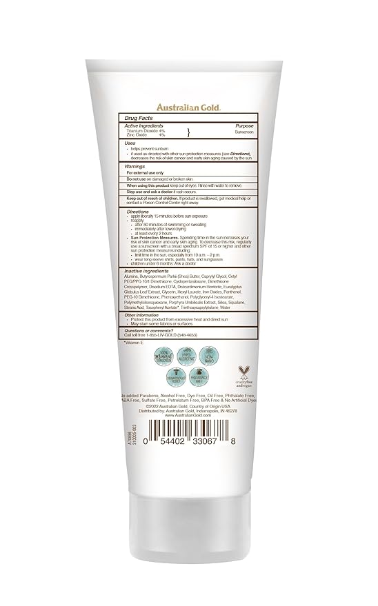 Australian Gold Botanical SPF 50 Tinted Mineral Sunscreen for Face, Non-Chemical BB Cream, Water-Resistant, Matte Finish, For Sensitive Facial Skin, Medium to Tan Skin Tones, 3 FL Oz-FemmiqueWomen