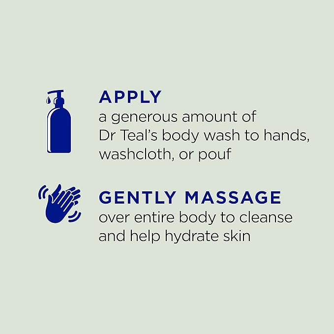 Dr Teal's Body Wash with Pure Epsom Salt, Relax & Relief with Eucalyptus & Spearmint, 24 fl oz (Pack of 4) (Packaging May Vary)-FemmiqueWomen