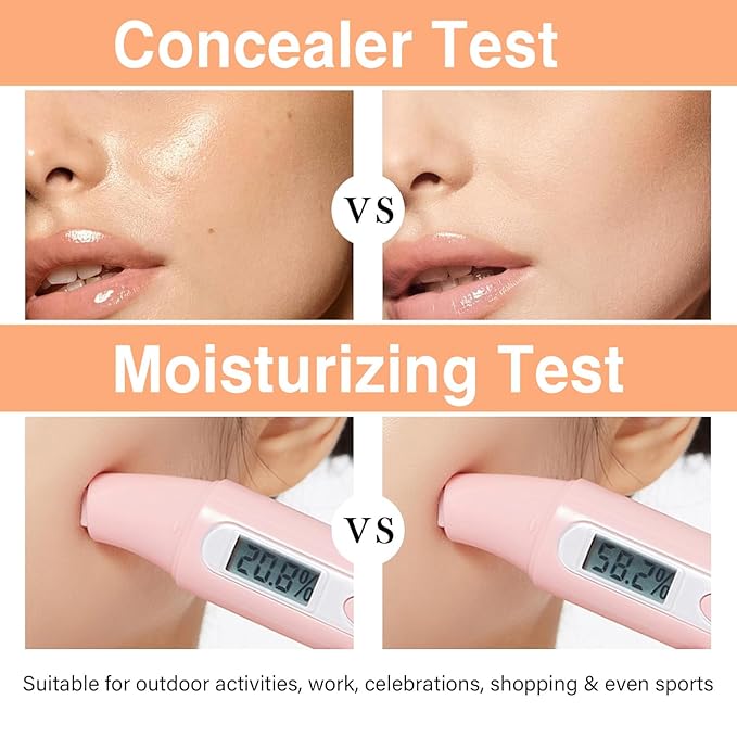 2Pcs Mushroom Head Air Cushion CC Cream, Long Lasting Oil Control BB Cream for All Skin Types, Moisturizing Foundation Face Makeup Set with Foundation Brush （#Natural）-FemmiqueWomen