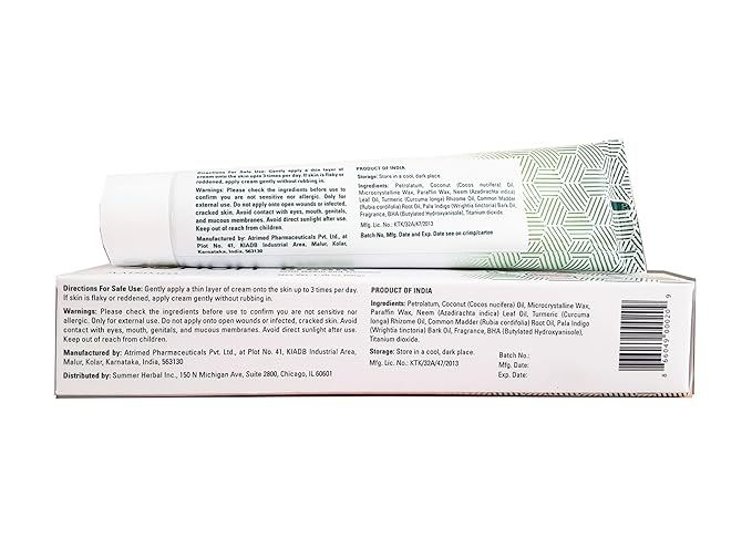 Sorion Cream - Herbal Moisturizer for Dry, Itchy, Flaky Skin with Coconut Oil, Neem, Turmeric and Pala Indigo Plant Skincare-FemmiqueWomen