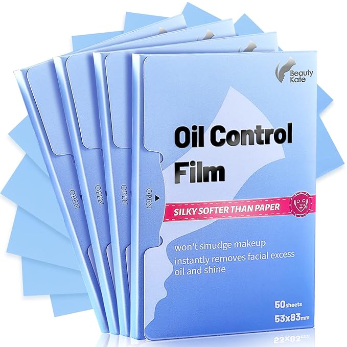 Great Absorbent Oil Blotting Sheets for Face - 10% Larger Oil Control Film 4pk/200 Makeup Friendly Blotting Paper for Oily Skin, High-Performance, Tear-proof Oil Absorbing Tissues-FemmiqueWomen