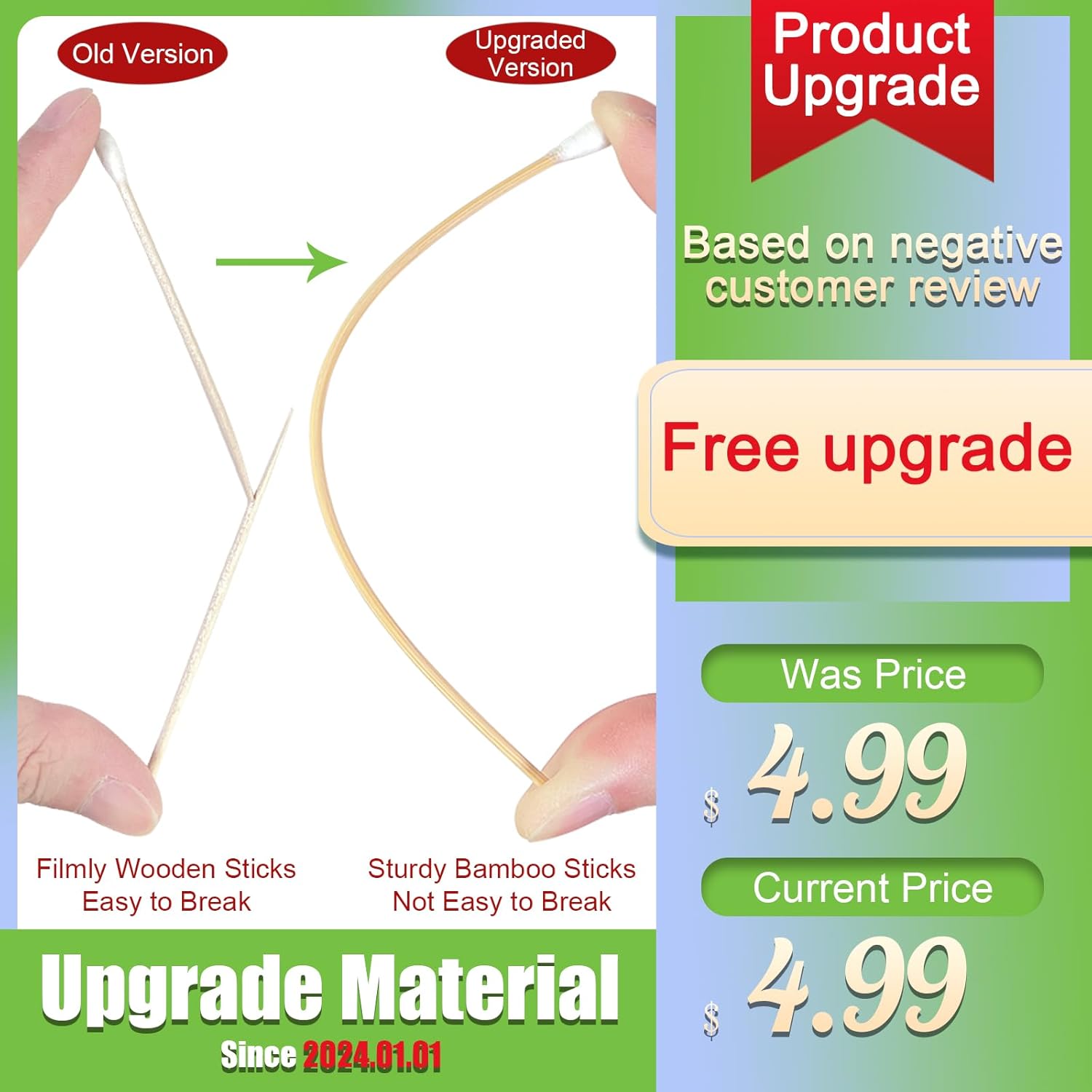 200 PCS Long Wooden Cotton Swabs, Cleaning Cotton Sticks with Wood Handle for Oil Makeup Gun Applicators, Eye Ears Eyeshadow Brush and Remover Tool, Cutips Buds for Baby and Home Accessories-FemmiqueWomen