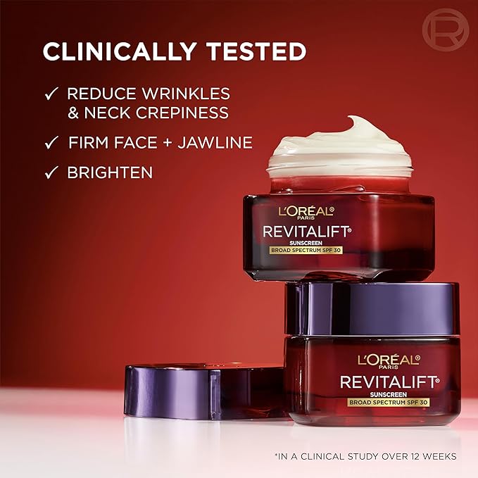 L'Oreal Paris Revitalift Triple Power Face and Neck Moisturizer, Anti Aging Face Cream with Broad Spectrum SPF 30, Pro-Retinol, Hyaluronic Acid and Vitamin C, 1 Kit-FemmiqueWomen