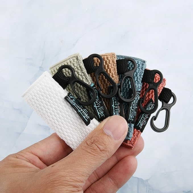 Beautyflier Cute Elastic Lip Balm Holder Keychain, Lipstick Sleeve Chapstick Sleeve Holder for Burts Bees Chapstick-FemmiqueWomen