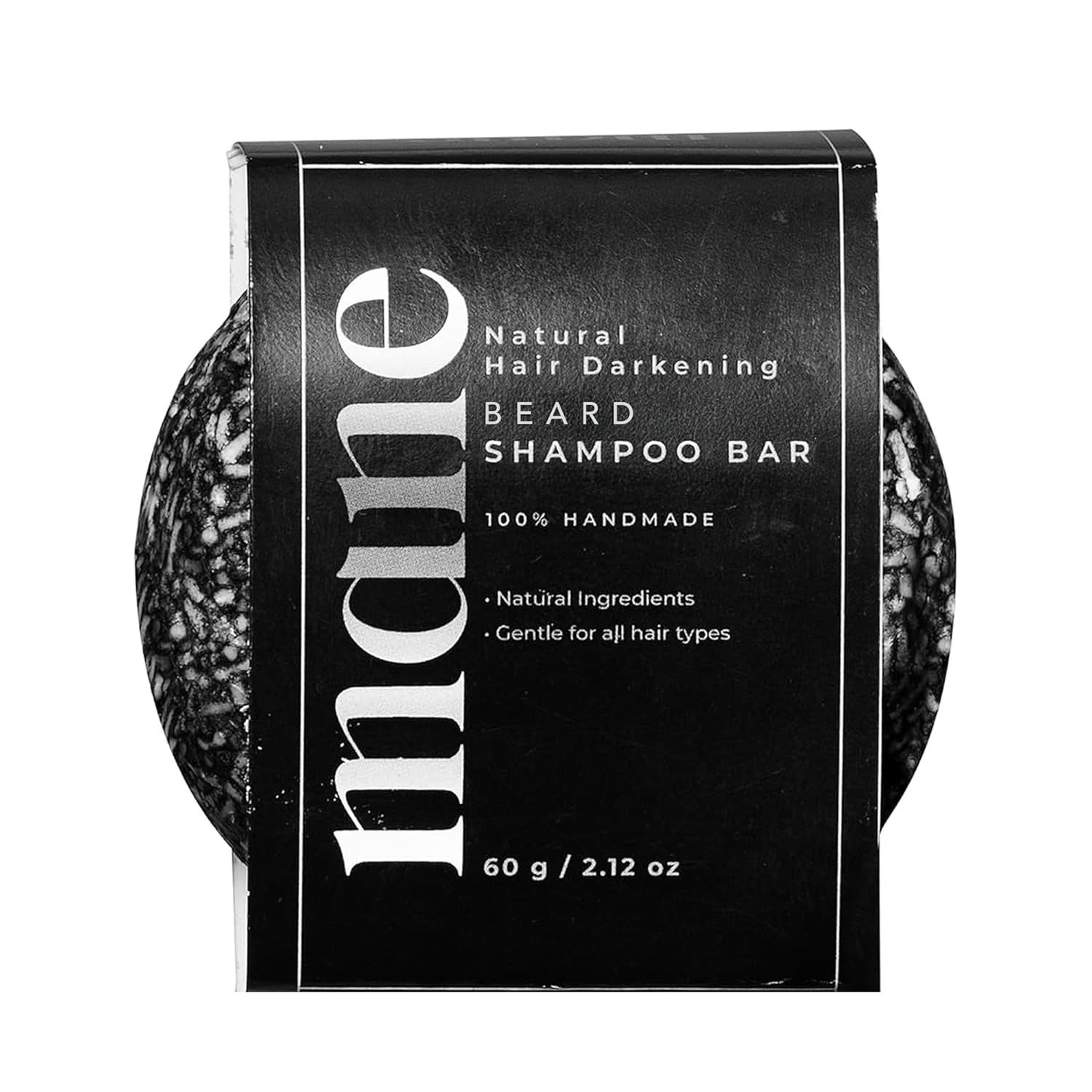 Mane Beard Shampoo Bar for Men | Natural Charcoal Beard Wash with Bamboo Charcoal, Ginseng & Shea Butter | Handmade Beard & Hair Care Soap Bar | Gentle, Sulfate-Free Grooming for All Hair Types-FemmiqueWomen