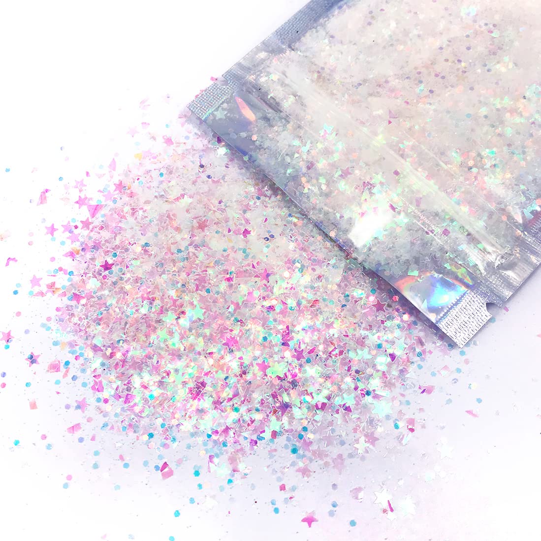 Iridescent Body Glitter - 15g Chunky Holographic Face, Hair, and Eye Glitter - Rave and Festival Accessories - Cosmetic Makeup Loose Set-FemmiqueWomen