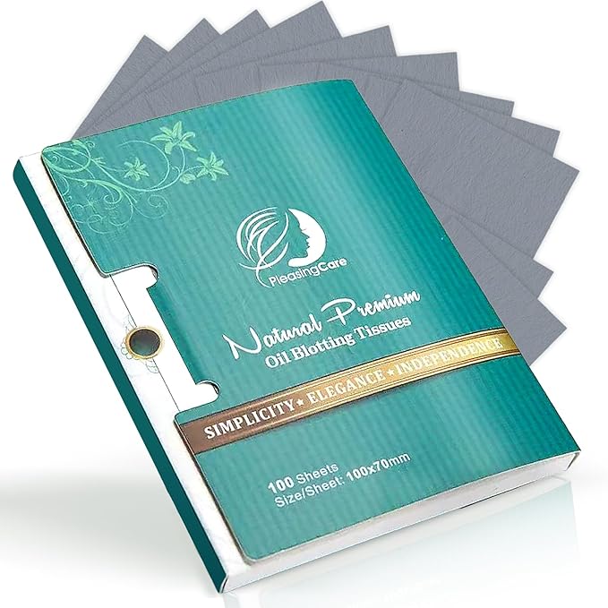 Premium Facial Oil Blotting Paper, 200 Counts - Natural Bamboo Charcoal Face Blotting Sheets, Easy Take Out Design - Top Handy Oil Absorbing Tissues - Oily Skin Care or Make Up Must Have!-FemmiqueWomen