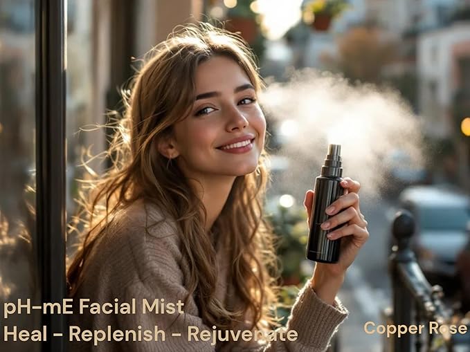 Hydrating Face Mist, Copper Rose, Pure, Natural, Organic Ingredients Helps your Skin Reduce Wrinkles, Fine Lines, Inflammation, Acne, for Clear Beautiful Skin (3.4oz)-FemmiqueWomen