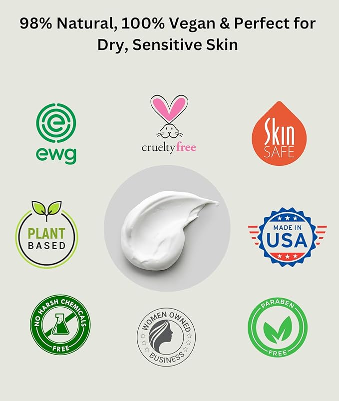 RaGaNaturals Natural Unscented Body Lotion for Dry Skin with Shea Butter and Vitamin E & B5 - Hydrating, Nourishing, Fragrance Free Hand Moisturizer With Organic Essence - For Women, Men, Kids - 8 Oz-FemmiqueWomen