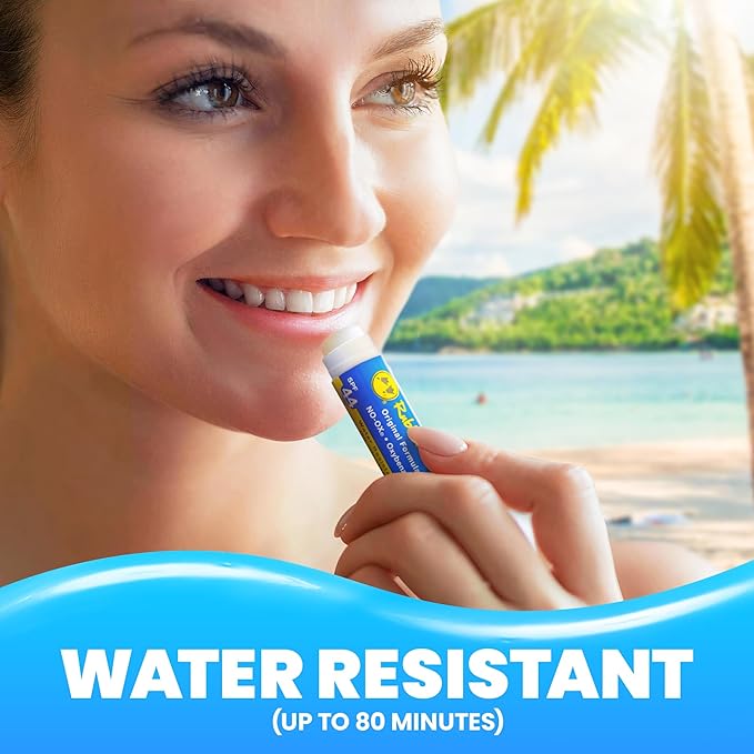 Rubber Ducky | Lip Sunscreen, Lip Balm with SPF 44, Water Resistant Sunscreen Lip Balm | Vegan, Untinted, Vanilla Flavor, with Vitamin E | All Season - Broad Spectrum Sunscreen for Lips-FemmiqueWomen