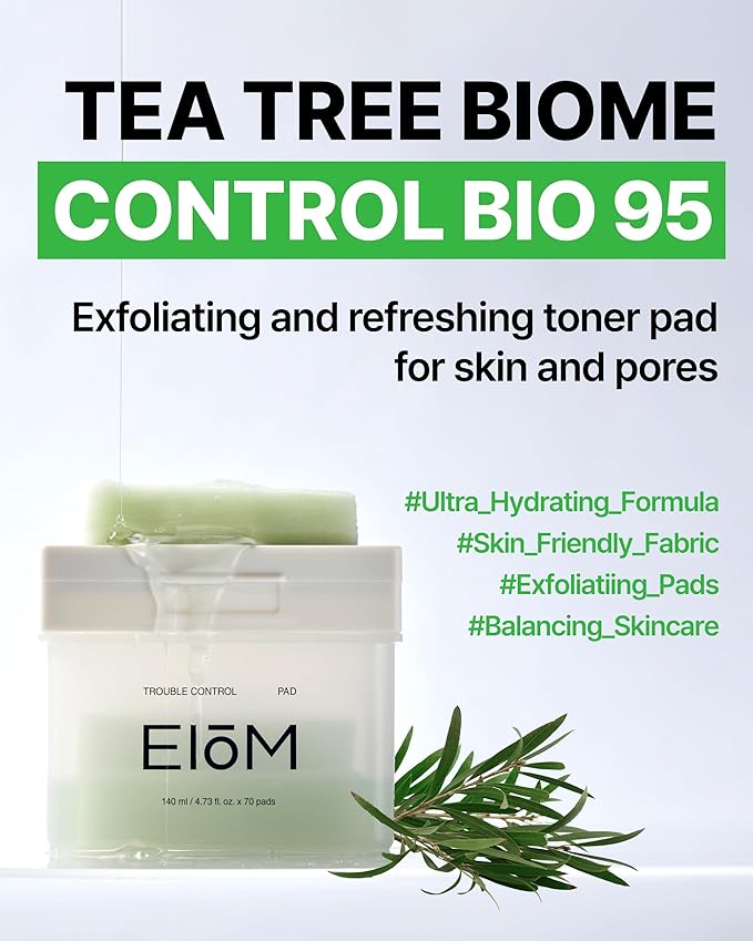 Trouble Control Pad | Korean Toner for Oily, Sensitive & Acne-Prone Skin – Exfoliating Facial Pads with Dual Cotton Rounds & Calming Botanicals (70 Pads)-FemmiqueWomen