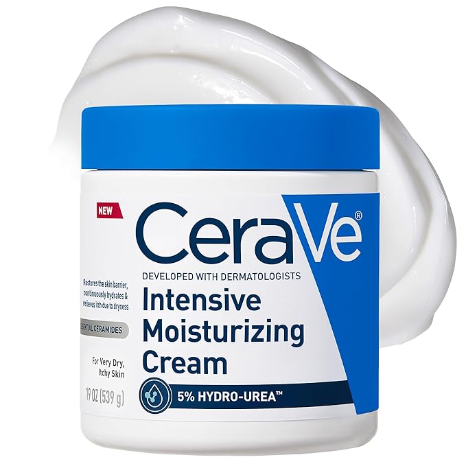 CeraVe Intensive Moisturizing Cream, Body Moisturizer With Shea Butter, 72H Hydration + Skin Barrier Repair, Fragrance-Free Body Lotion For Extremely Dry Skin, 19oz-FemmiqueWomen
