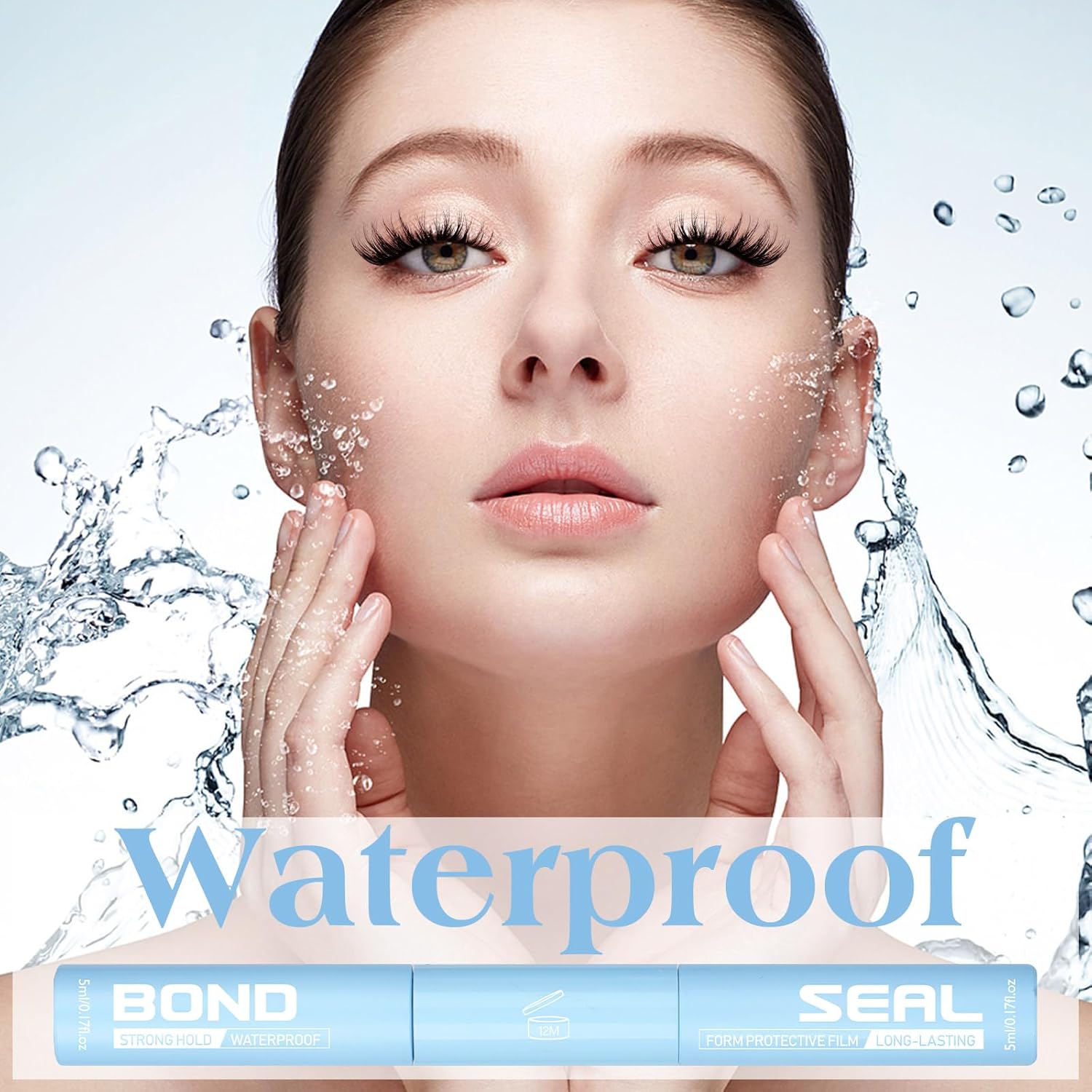 Lash Cluster Glue Waterproof Lash Glue Lashes Bond and Seal Clear Eyeash Glues for Lashes Extension Long Lasting Eyelash Adhesives by zanlufly-FemmiqueWomen