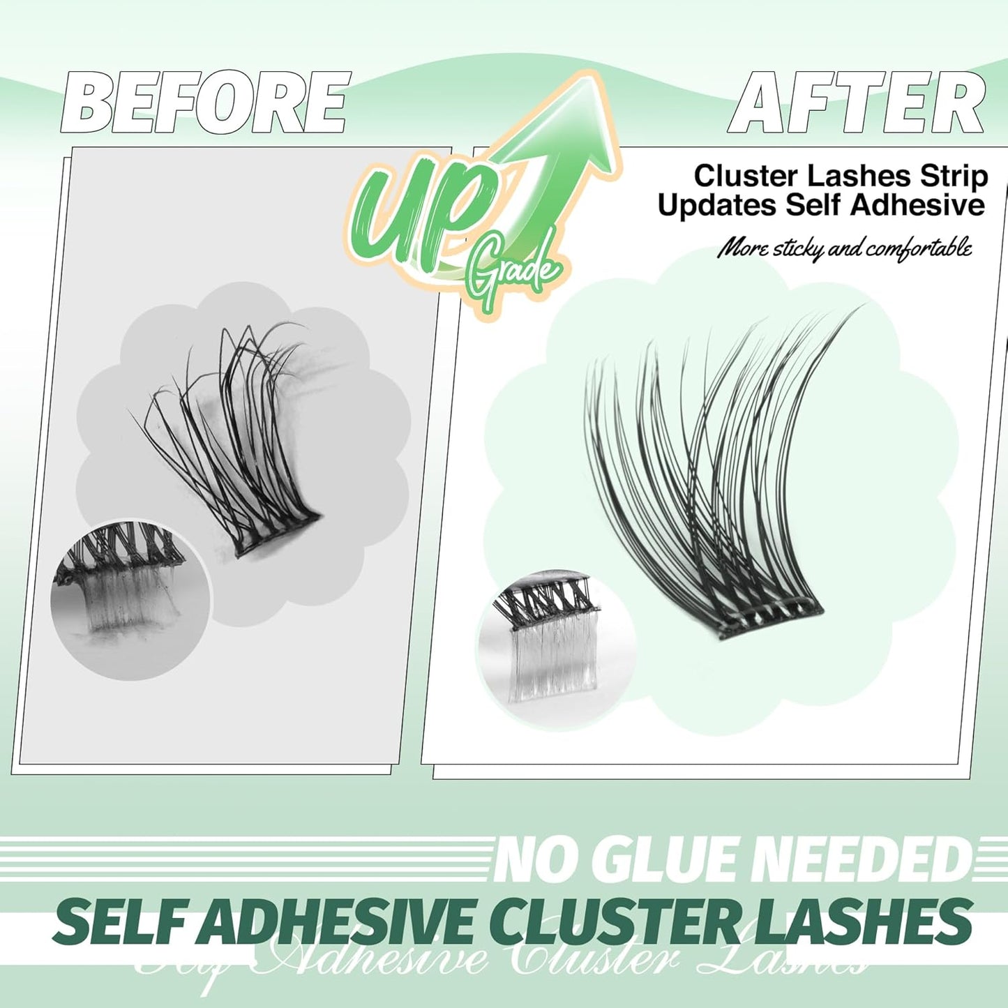 Natural Self Adhesive Lash Clusters Wispy Pre Glued Eyelashes Clusters C-curly Self Adhesive Eyelash Extensions 10-16MM No Glue Needed Individual Lashes 120 Pcs by Lvmixwig-FemmiqueWomen