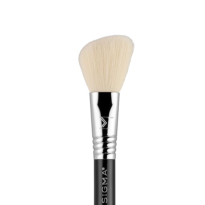 Sigma Beauty Travel Essential Trio - Makeup Brush Set for Foundation Powder Eyeshadow - 3 Tool Brushes with Brush Tin Holder - Skin Safe, Vegan Makeup Brushes for Travel - Black-FemmiqueWomen