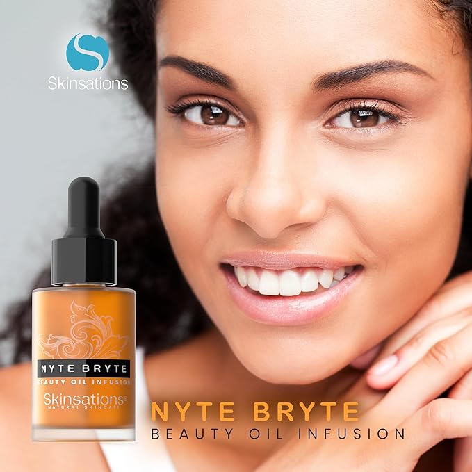 Skinsations - Retinol Face Oil Infusion - NYTE BRYTE - Anti-Aging, Collagen Boosting, Antioxidant Protection, Skin Care - Retinol, Plum Kernel Oil, Sea Buckthorn, Wheat Germ Oil, Vitamin A, Vitamin E-FemmiqueWomen