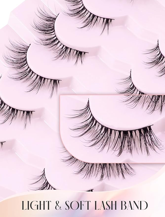 False Eyelashes Cat Eye Lashes Wispy Lashes Fake Lashes Natural Lashes Fake Eyelashes Natural Eyelashes Mink Lashes UP14-FemmiqueWomen