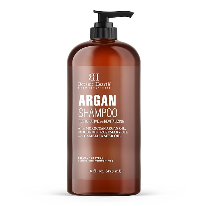 Botanic Hearth Argan Shampoo, Hydrating & Volumizing, Sulfate & Paraben Free, All Hair Types & Color Treated Hair, Men and Women 16 fl oz-FemmiqueWomen