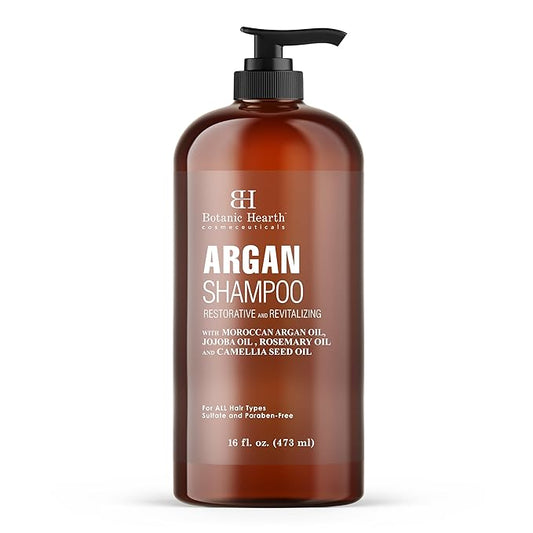 Botanic Hearth Argan Shampoo, Hydrating & Volumizing, Sulfate & Paraben Free, All Hair Types & Color Treated Hair, Men and Women 16 fl oz-FemmiqueWomen