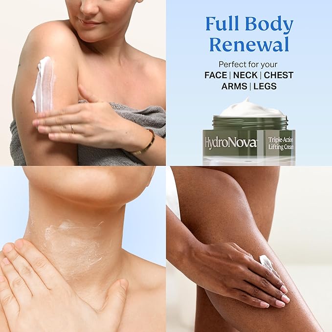 HYDRONOVA Anti-Aging Moisturizer Face Cream and Tighten and Lift Neck Cream - Facial Moisturizer for Women - Skin-Firming Wrinkle Formula with Retinol - PM Moisturizer for Face, Neck and Décolleté-FemmiqueWomen