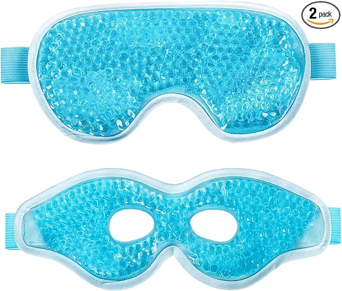 2PCS Gel Eye Mask, Reusable Hot Cold Therapy Eye Mask, for Puffy Eyes, Dark Circles, Headaches, Migraine, Stress Relief-FemmiqueWomen