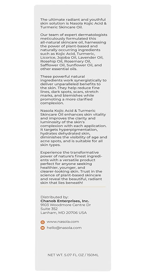 Kojic Acid Turmeric Skincare Bio Pure Oil-FemmiqueWomen