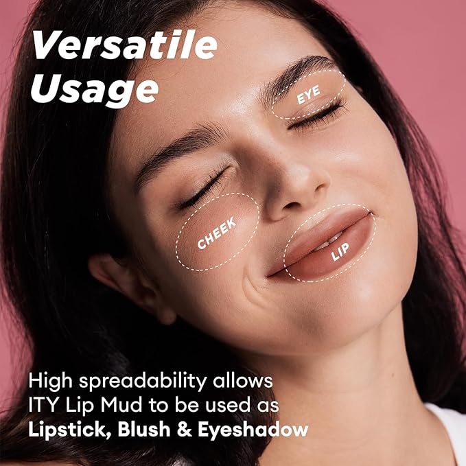 ITY Velvet Matte Finish Lip Stain-Mousse Textured Lip Clay, Red Shade, Conceals Lip Lines, Rich Pigment Lip Tint Lipsticks, 0.14 oz (4g) in Earthy, Berrylicious.-FemmiqueWomen