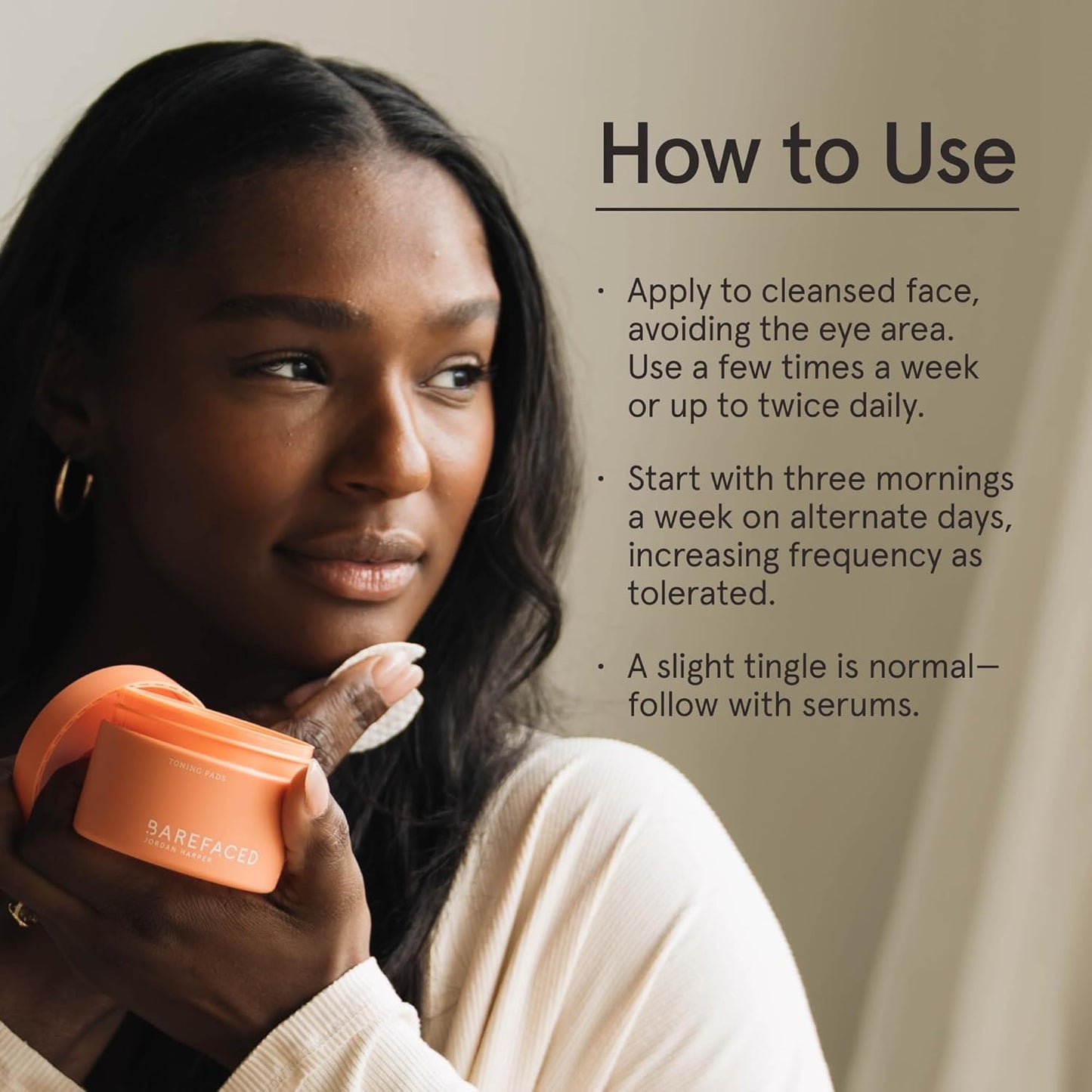 Barefaced Toning Pads (60 count) - Exfoliating Face Pads with 2% Glycolic Acid & Salicylic Acid - Brightens & Cleanses Skin, Clears Pores, Reduces Fine Lines & Wrinkles-FemmiqueWomen